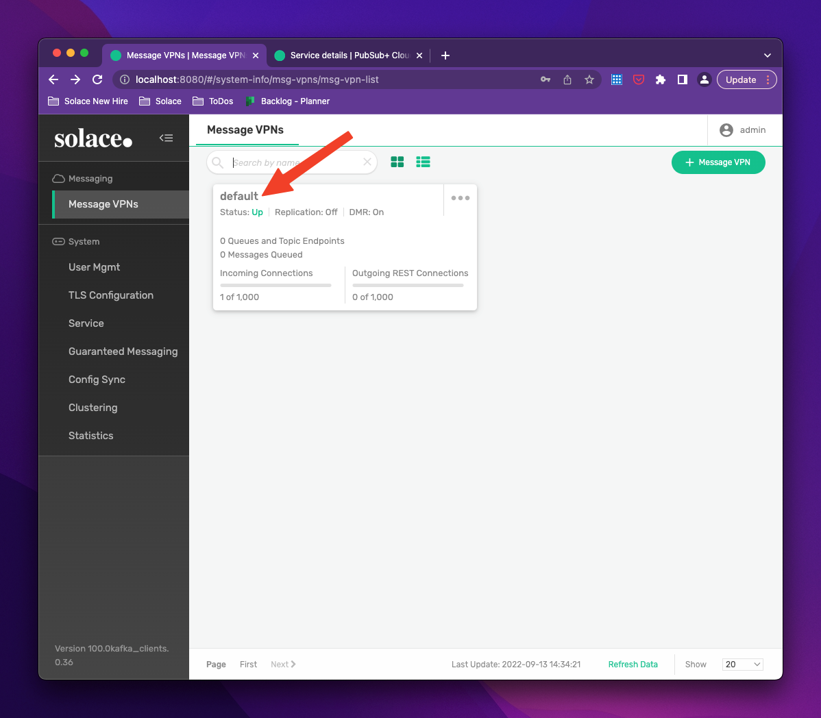onpremise message vpn